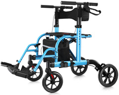 WALK MATE 2 in 1 Rollator Walker Transport Chair