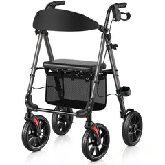 WALK MATE Rollator Walker – Foldable with Seat & 10" Wheels