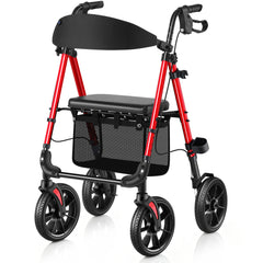 WALK MATE Rollator Walker – Foldable with Seat & 10" Wheels