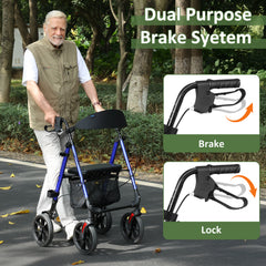 WALK MATE Rollator Walker – Foldable with Seat & 10" Wheels