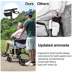 WALK MATE Upadated Rollator & Transport chair hybrid Champagne