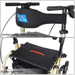 WALK MATE Upadated Rollator & Transport chair hybrid Champagne